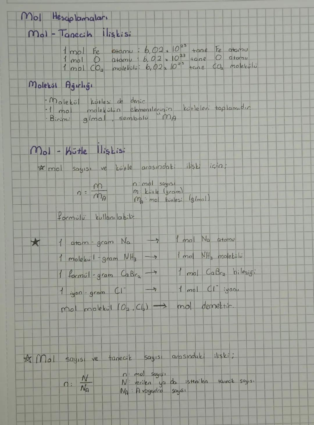 # Mol Kavramı

Atomlar çok küçük oldukları için kütleleri hesaplanırken Karbon-12 (C-12)
izotop atam referans alınmış
12 gram C-2'deki atom 