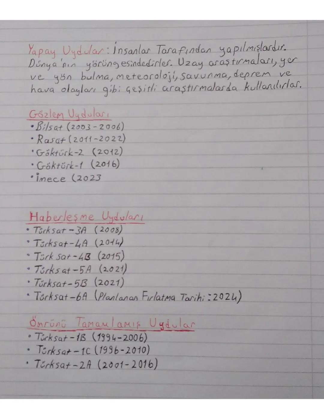 7. Sınıf Fen Bilimleri: Yapay Uydular Konusu ve Bilgileri