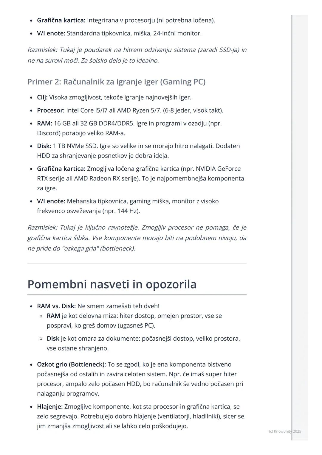 # Strojna oprema računalnika

## Uvod v strojno opremo

Strojna oprema (angl. hardware) so vsi fizični deli računalnika, ki se jih lahko
dot