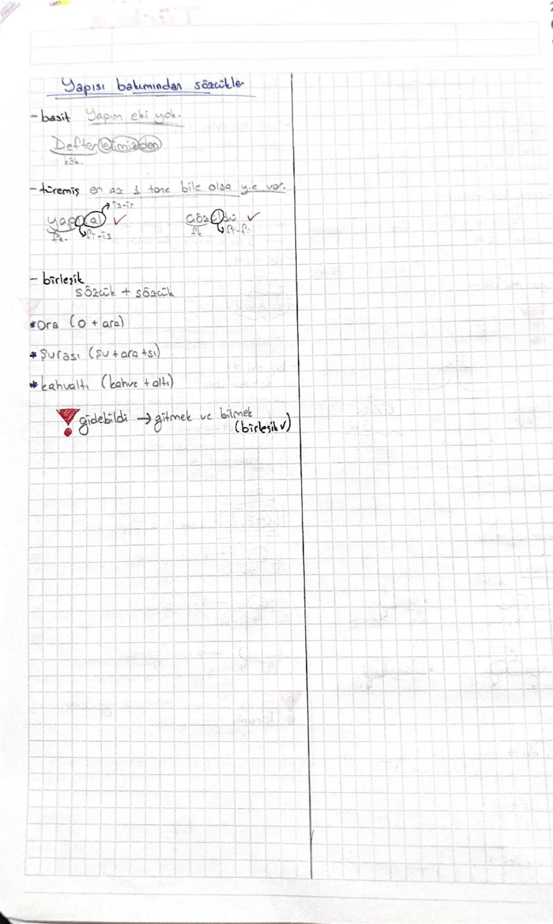 נננננננננ
Sözcükte yap
Kok
Türkae
- ilgi eki → (-nin). ( Isime gelir.
Tyon ekidia
-isim kökü →→mak (x) may, kök....
gitikos, gel, sev...
-fi