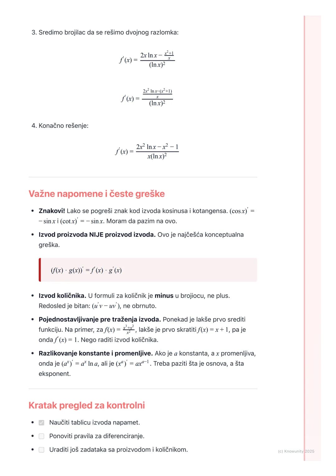 # Izvodi elementarnih funkcija

## Uvod u izvode elementarnih funkcija

Izvodi su jedan od fundamentalnih koncepata u diferencijalnom računu