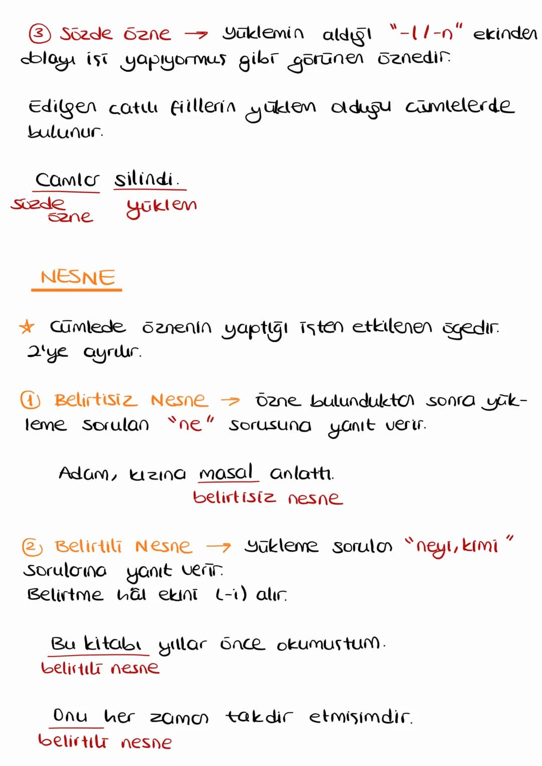 Cümlenin Öpeleri
ÖZNE
* Yüklemin bildirdiği işi yapan veya olus icinde
bulunan temel ögedir.
Sorularının yanıti-
Yükleme soruları "kim" ve "