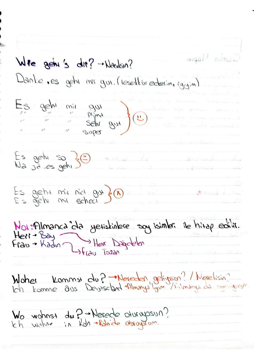 Begris Bung Selamlasma

Hallo Merhaba

Guten magen Günaydın

Guten tig İyi gunler/ögener

Guten abend İyi akşamlar

Gute nacht İyi geceler

