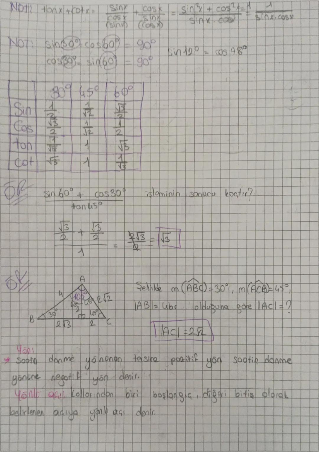 Sa Kaşı dik kenar uzunluğu
hipatenus ustunluğu
Com Komşu dik kenor uzunluğu
hipotenus uzunluğu
tox Korşı dik kenar uzυπιμον
komsu dil keror 