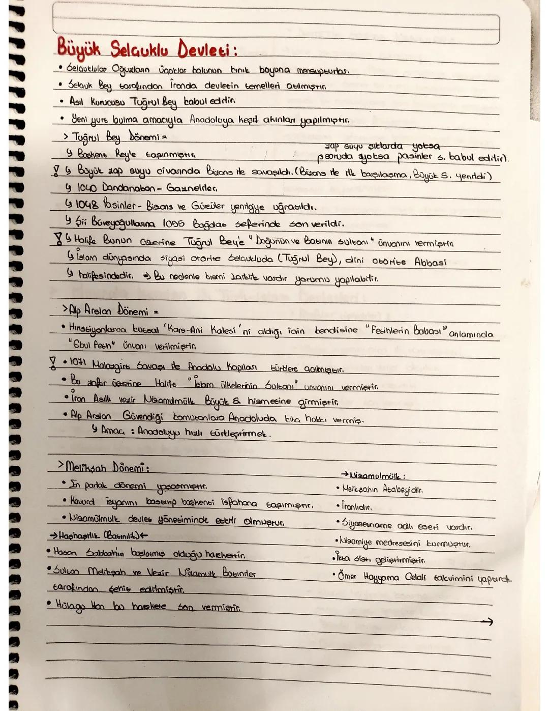 Büyük Selçuklu Devleti Hakkında Özet Bilgi