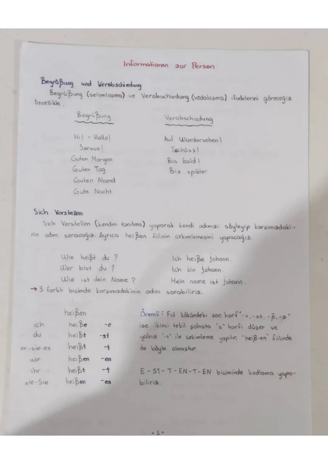 Informationen zur Person
Begrüßung und Verabschiedung
Begrüßung (selamlaşma) ve
Verabschiedung (vedalaşma) ifadelerini göreceğiz
Oncellikle.