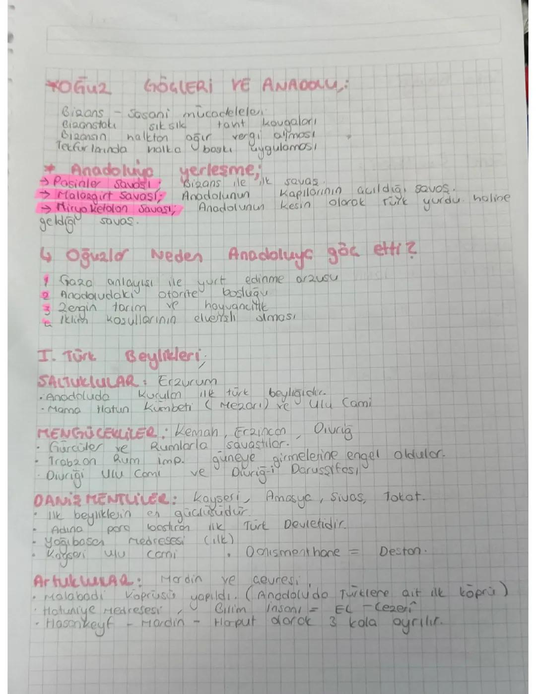 10. Sınıf Tarih: Beylikler Özeti