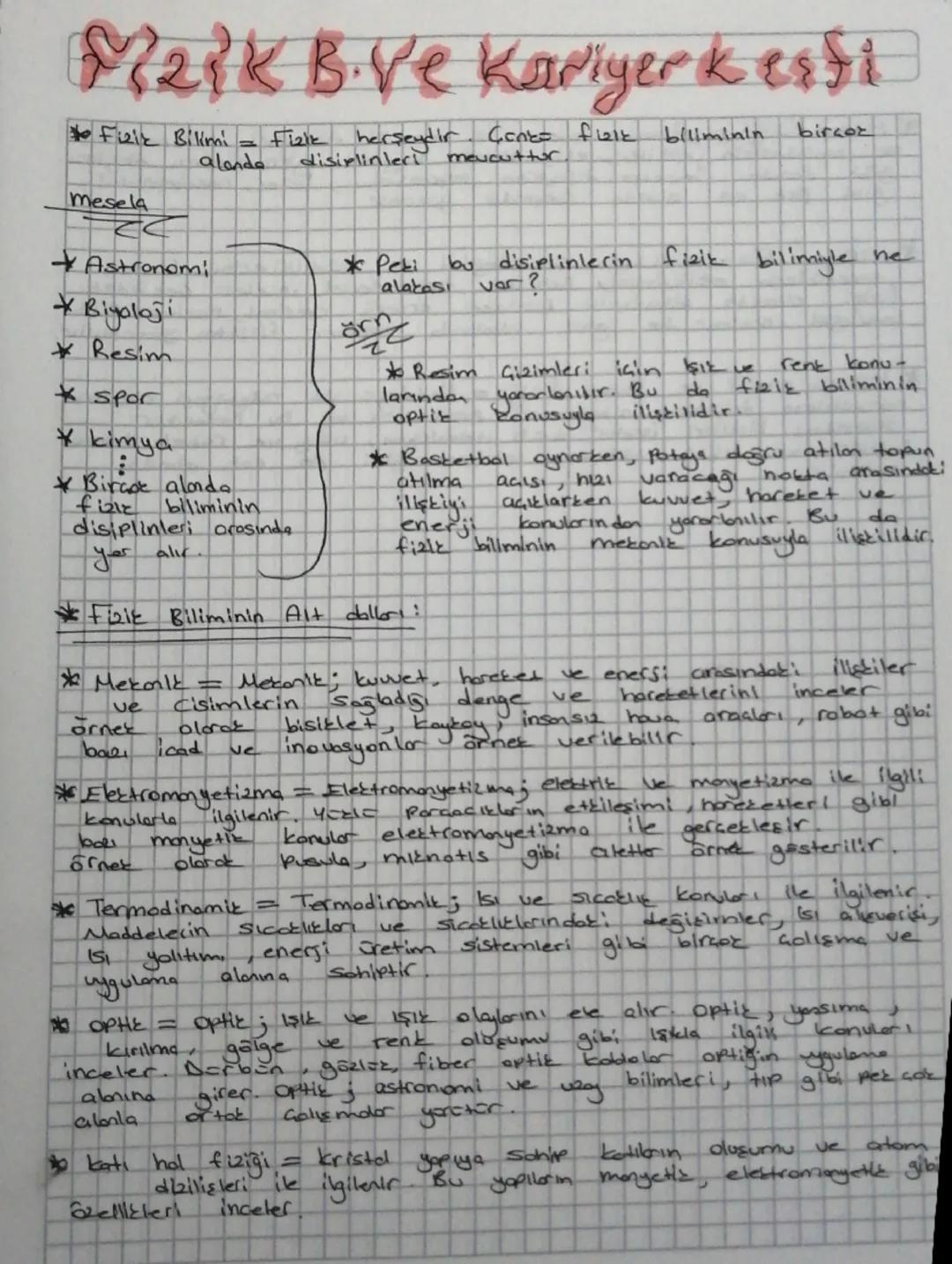 Mark B.Ve Kariyerkesfi
Cones fialk biliminin bircoz
Fizik Bilimi = Fizz herşeydir
alanda
disiplinlerl mevcuttur
mesela
Astronomi
Biyoloji
Re