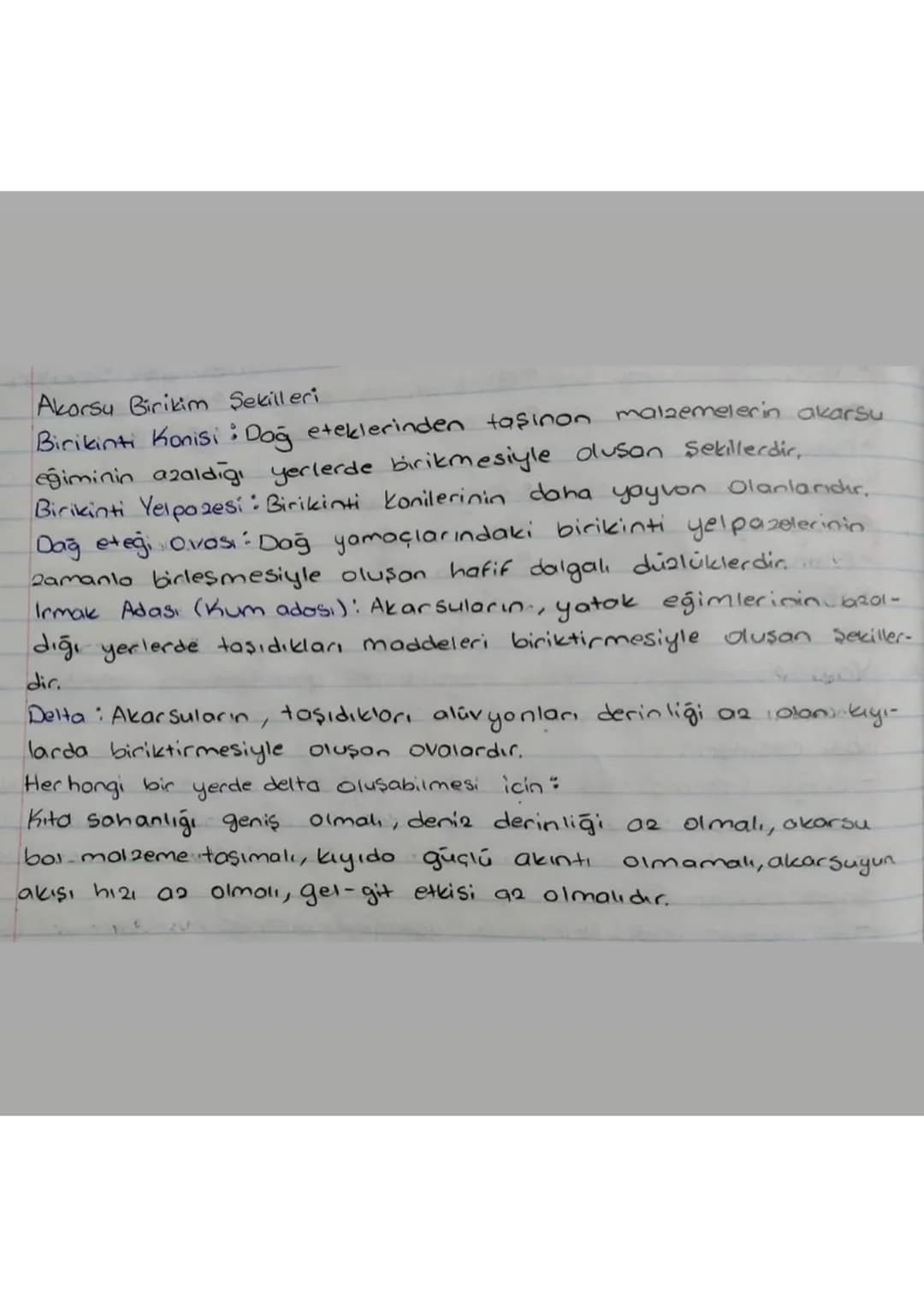 E.Dis Kuvvetler
1. Akarsuların Oluşturduğu yer Şekilleri
Belirli bir yatak içerisinde, akiso gecen Sulara akarsu denir.
Büyüklüklerine göre 