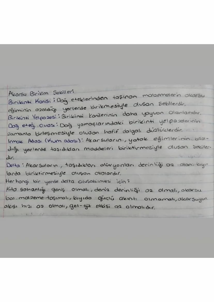 E.Dis Kuvvetler
1. Akarsuların Oluşturduğu yer Şekilleri
Belirli bir yatak içerisinde, akiso gecen Sulara akarsu denir.
Büyüklüklerine göre 