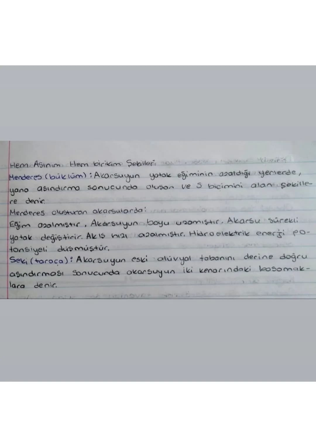 E.Dis Kuvvetler
1. Akarsuların Oluşturduğu yer Şekilleri
Belirli bir yatak içerisinde, akiso gecen Sulara akarsu denir.
Büyüklüklerine göre 