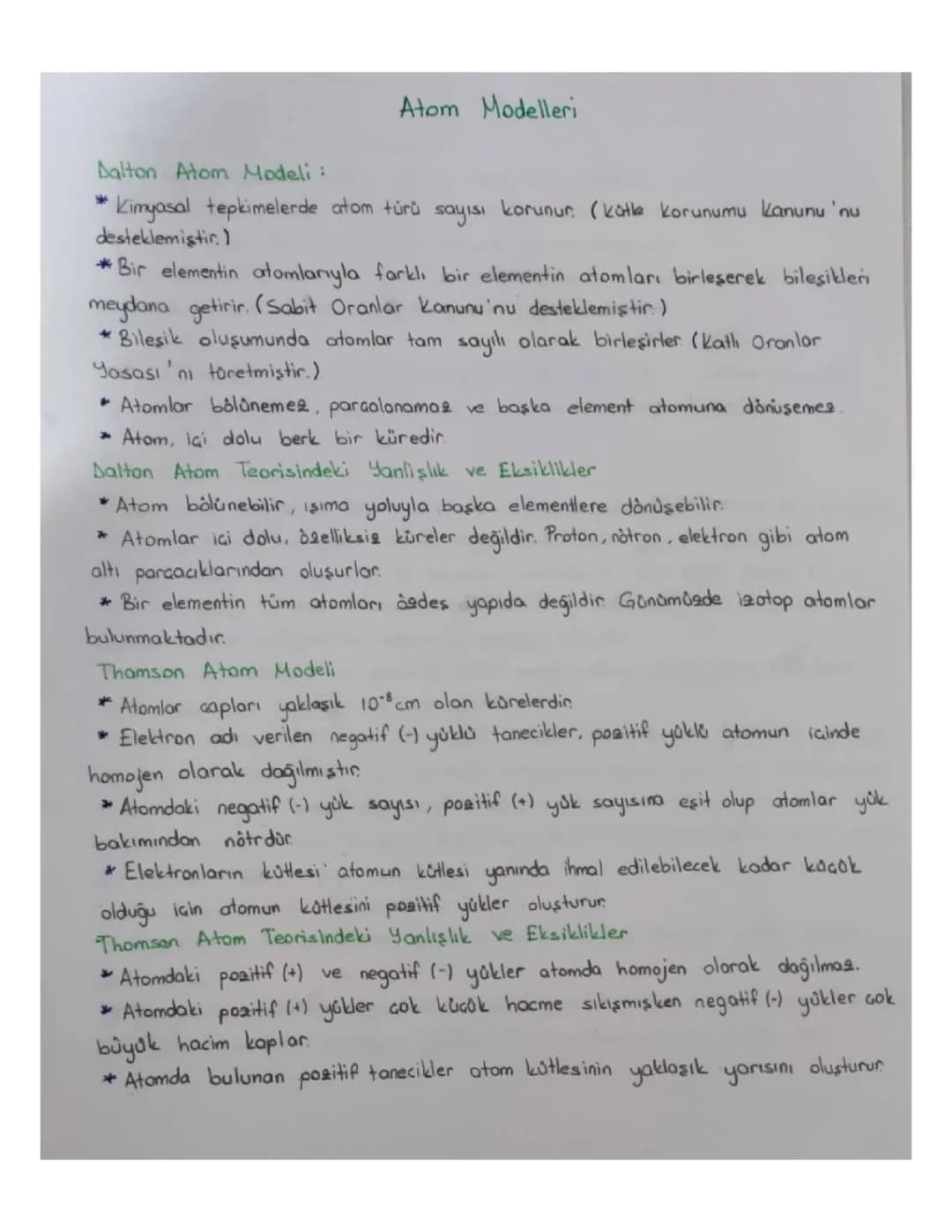 Dalton, Rutherford ve Bohr Atom Modelleri Kısaca: Eksiklikler ve Özellikler