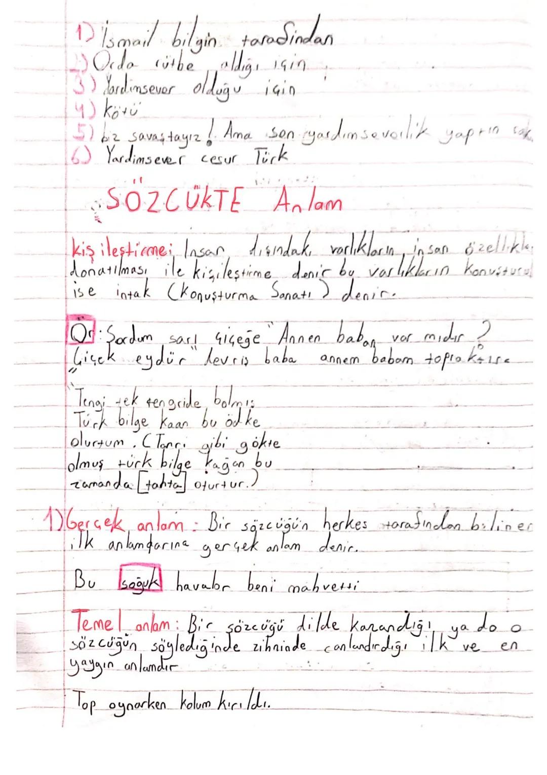 Sözcükte Anlam: Türleri ve Örnekleri