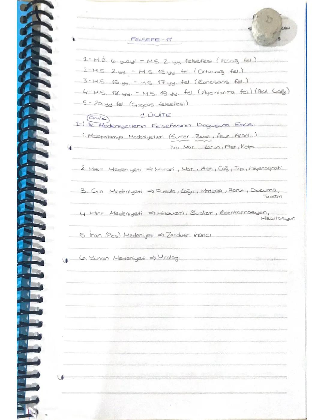 11.Sınıf Felsefe Notları