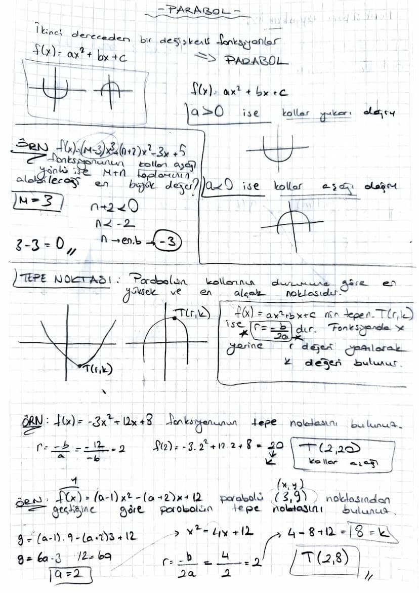 - PARABOL -
İkinci dereceden bir değişkenli fonksiyonlar
f(x) = ax² + bx + c
4
Y
PARABOL
f(x)= ax² + bx +C
kollas
yukor, dogry
SRN f(x). (M-