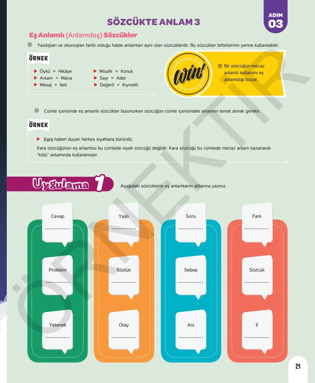 6. SINIF TÜRKÇE
Sevgili öğrenciler,
Soruları olduğu kadar etkinliği ve konu anlatımları da yeni nesil olan
Dergi Konseptinde Yeni Nesil Deft