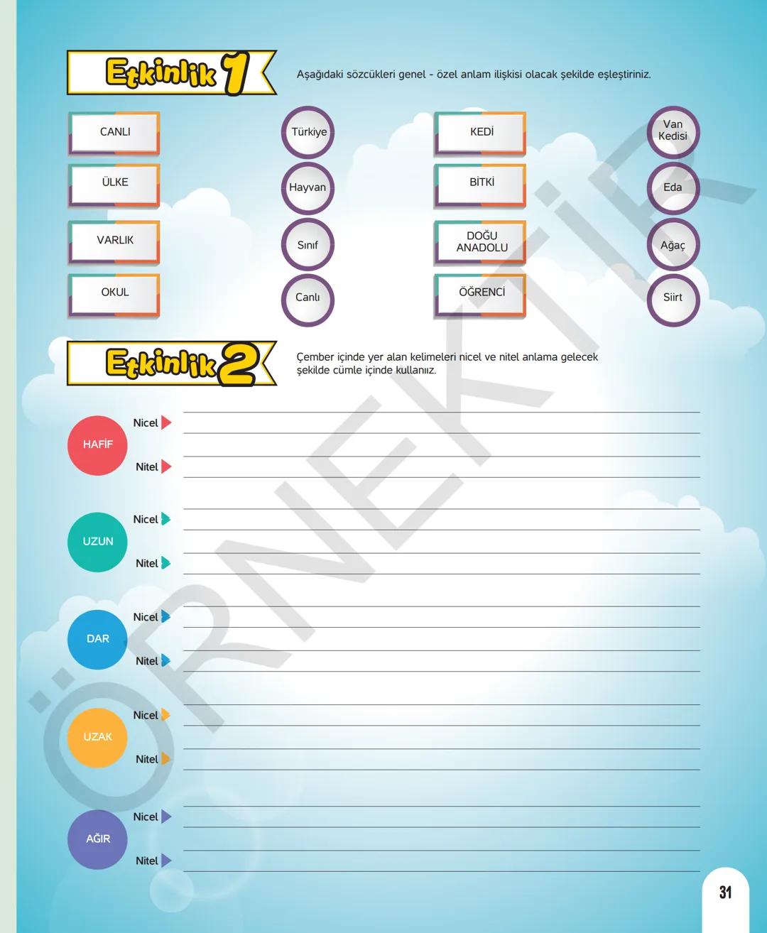 6. SINIF TÜRKÇE
Sevgili öğrenciler,
Soruları olduğu kadar etkinliği ve konu anlatımları da yeni nesil olan
Dergi Konseptinde Yeni Nesil Deft