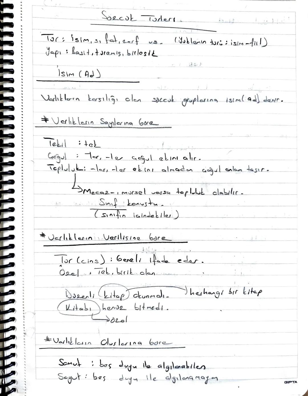 Sorcuk Tuders.
Tor: isim, s, fat, carf
432
(Yuklemin turi: isim -fill)
Yapı : Basit, turemis, birlosik
ISIM (Ad)
427
Varlıkların karşılığı o