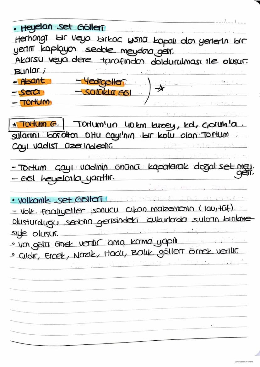 TÜRKİYE'DEKİ GÖLLER
1..... .......
karalar üzerindeki çukur alanlara suların dolmasıyla
Oluşan birkintilere göll denir.
Bütün tabanında su i