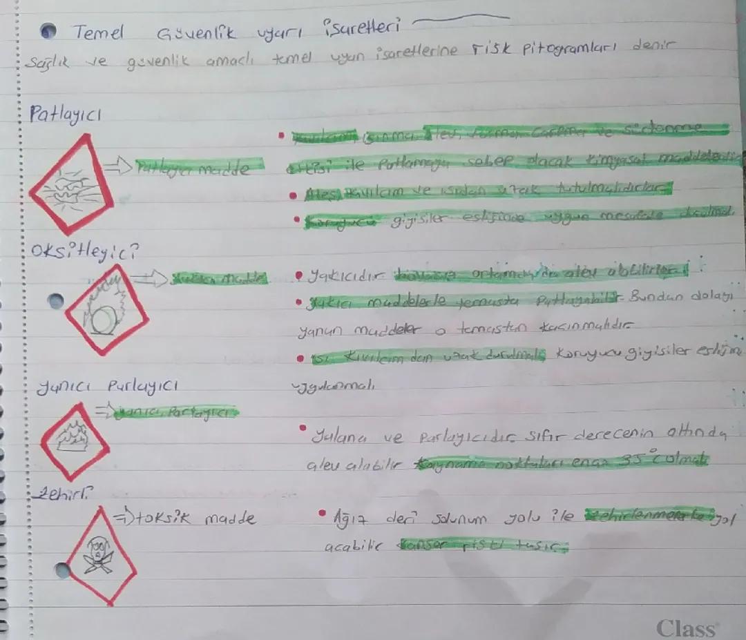 Temel güvenlik uyarı işaretleri 