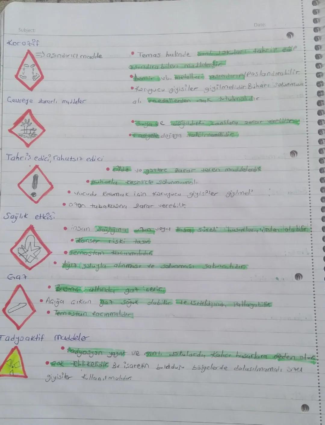 Temel
Güvenlik uyarı işaretleri
uyan isaretlerine risk pitogramları denir
Sağlık ve güvenlik amach temel
Patlayıcı
• Patlaya madde
Oksitleyi