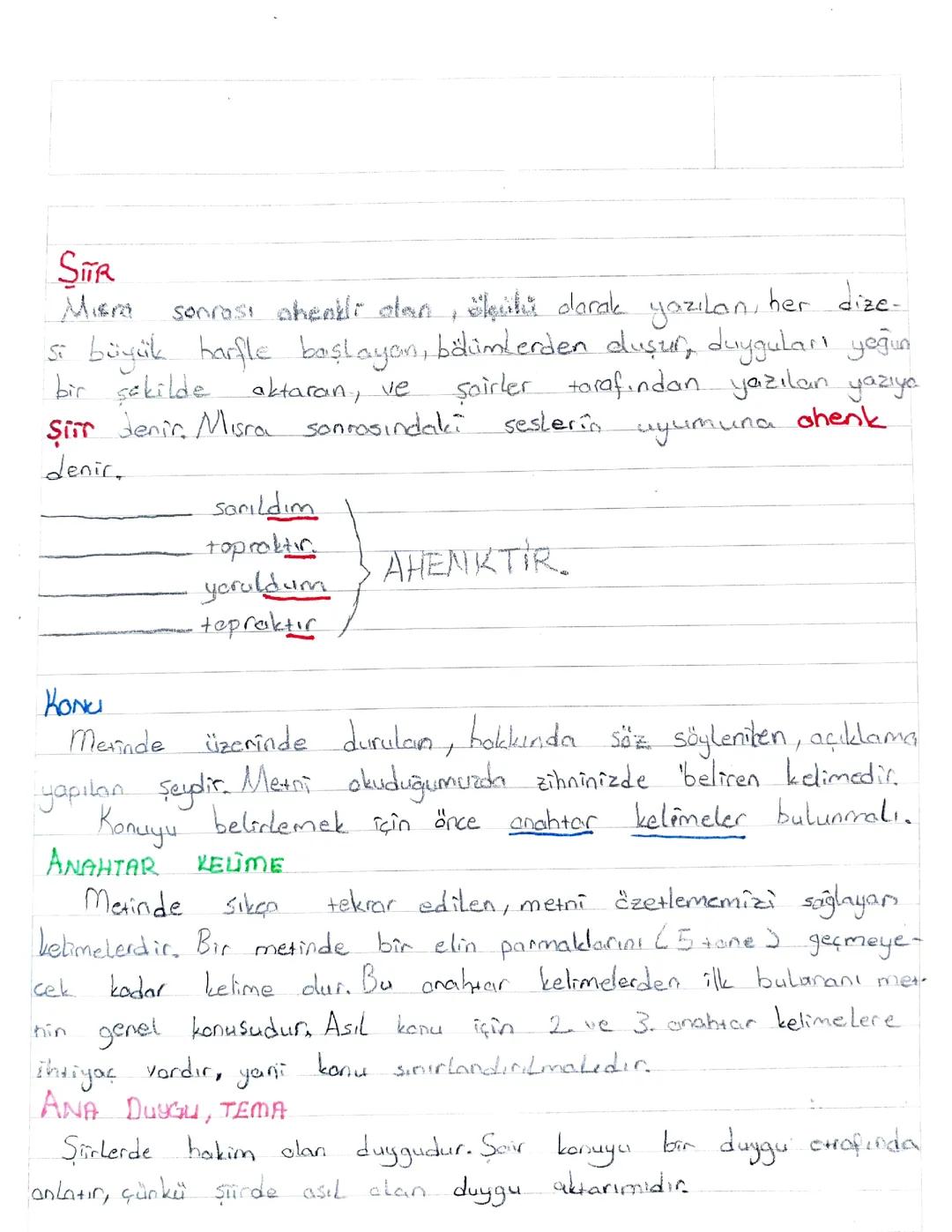 7. Sınıf Şiir Bilgisi ve Türkçe Konu Anlatımı