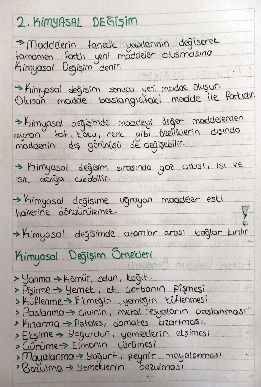 FI2IKSEL VE KİMYASAL
DEĞIŞIM
1.FizikSEL DEğişim
→ Bir maddenin tanecik yapısı değismeden
sadece dis gsrünüsünde meydana gelen
degisimlere fi