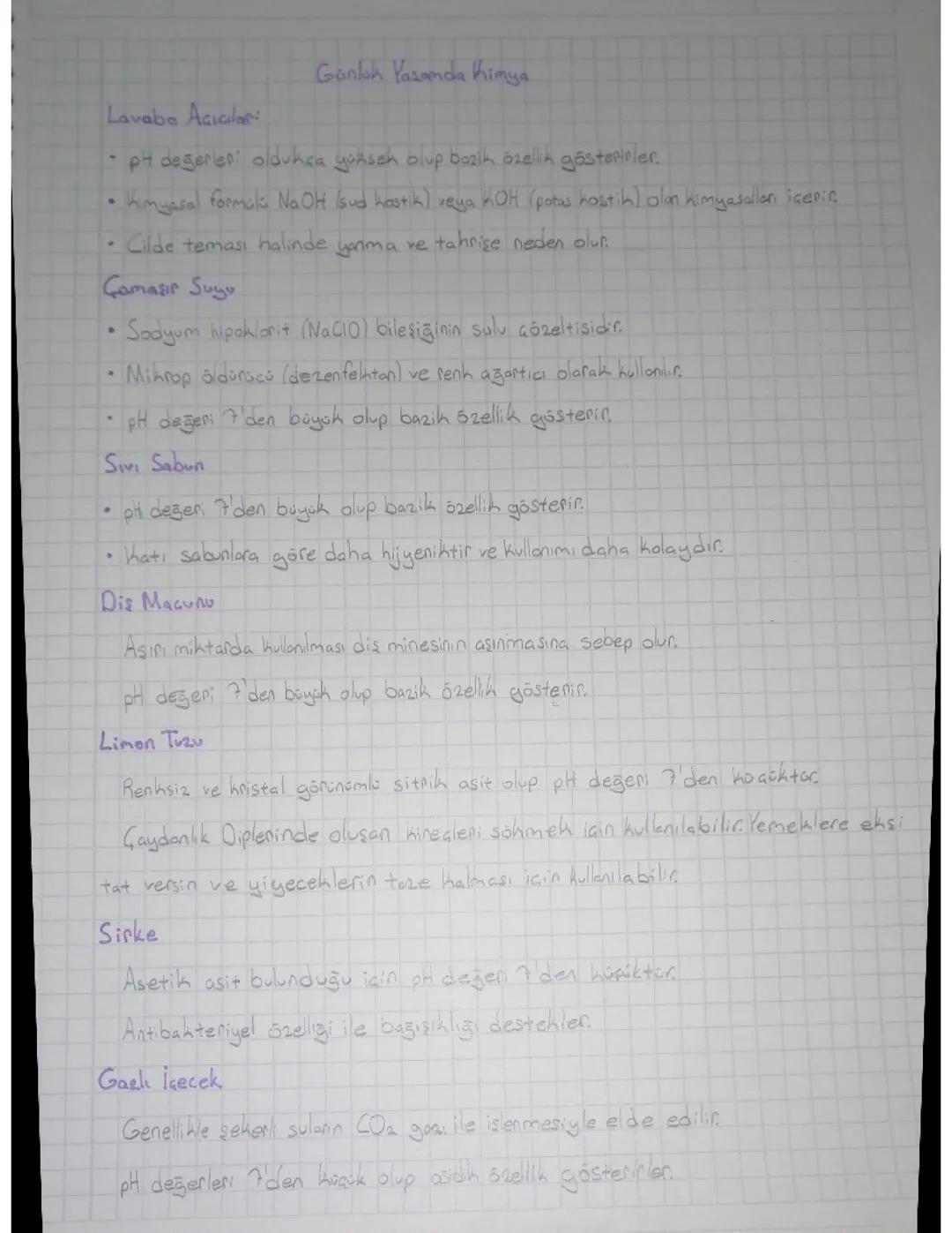 Gunluk yasamda kimya 