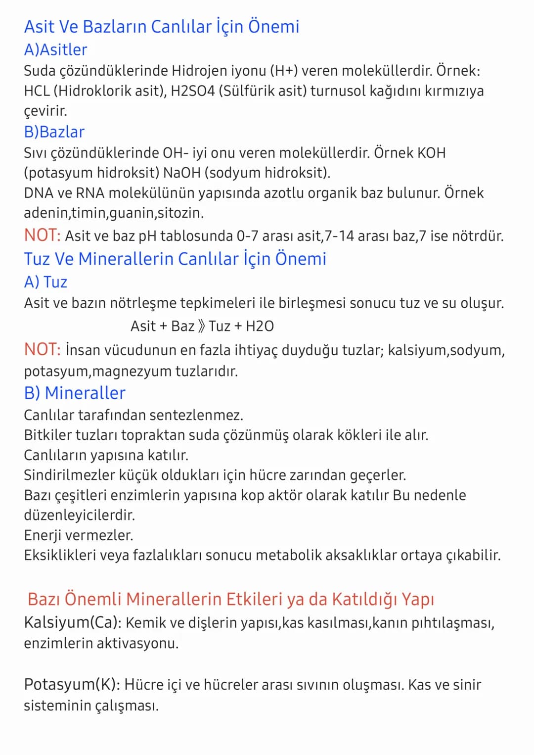 İnorganik Bileşikler
-Su
-Asitler
-Bazlar
-Tuzlar
C,O,H bir arada bulunmaz.
-Mineraller
İnorganik Bileşiklerin Özellikleri
1) Canlılar taraf