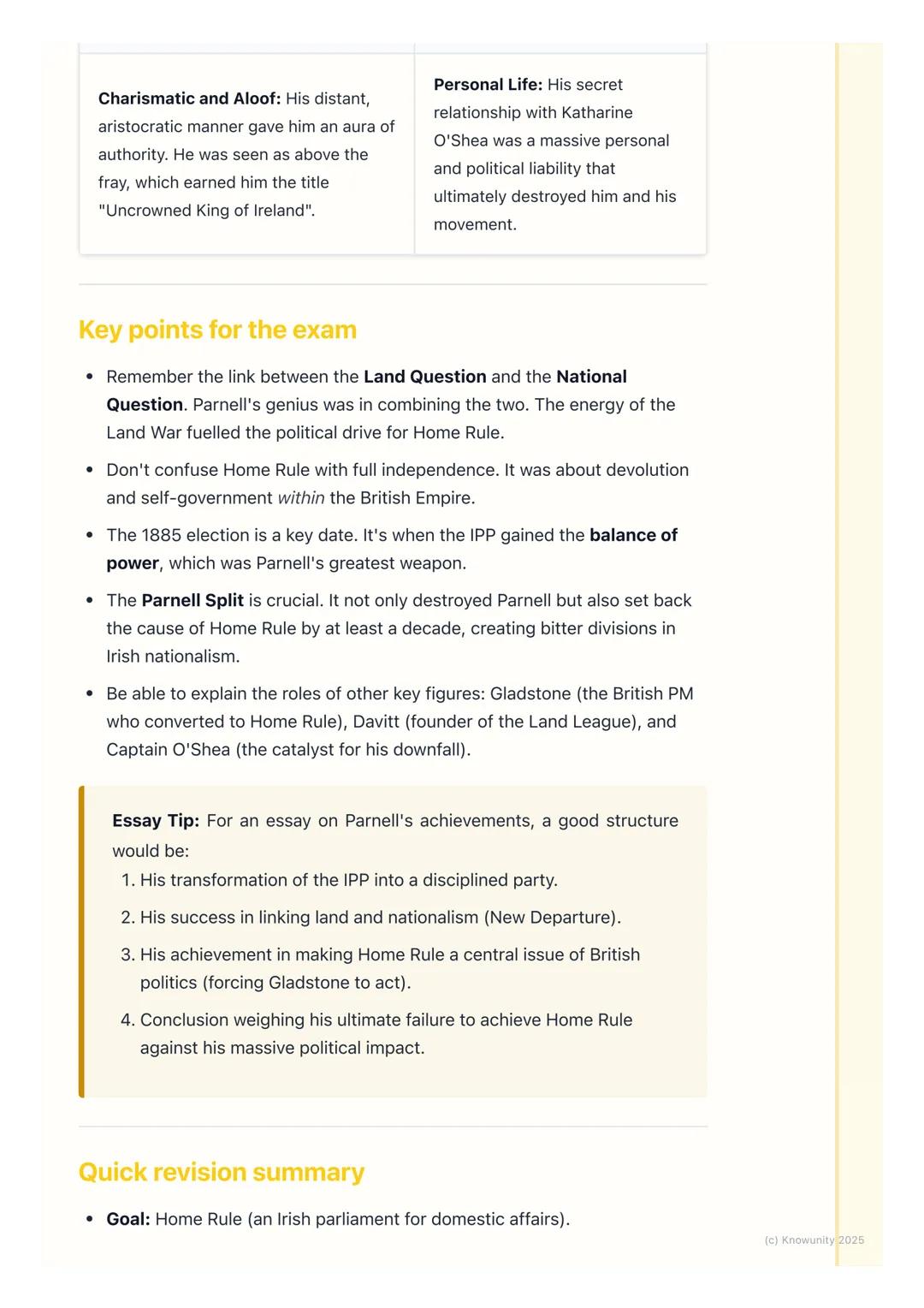 # Parnell and the Home Rule
Movement

Introduction to Parnell and Home Rule

The campaign for Home Rule was the central political movement i
