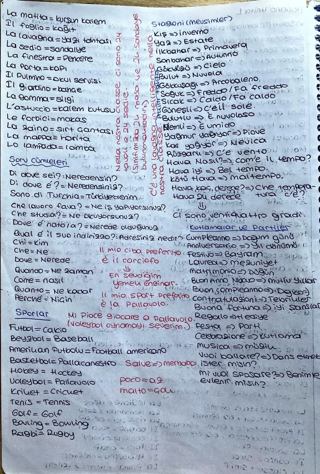 Italiano Unita 1
=) Saluti (Selamlaşmalar),
suni
Buengiorno-Merhaba/iyi günler
Buona serala iyi akşamlar
Buona notte iyi geceler,
Ciao = sel