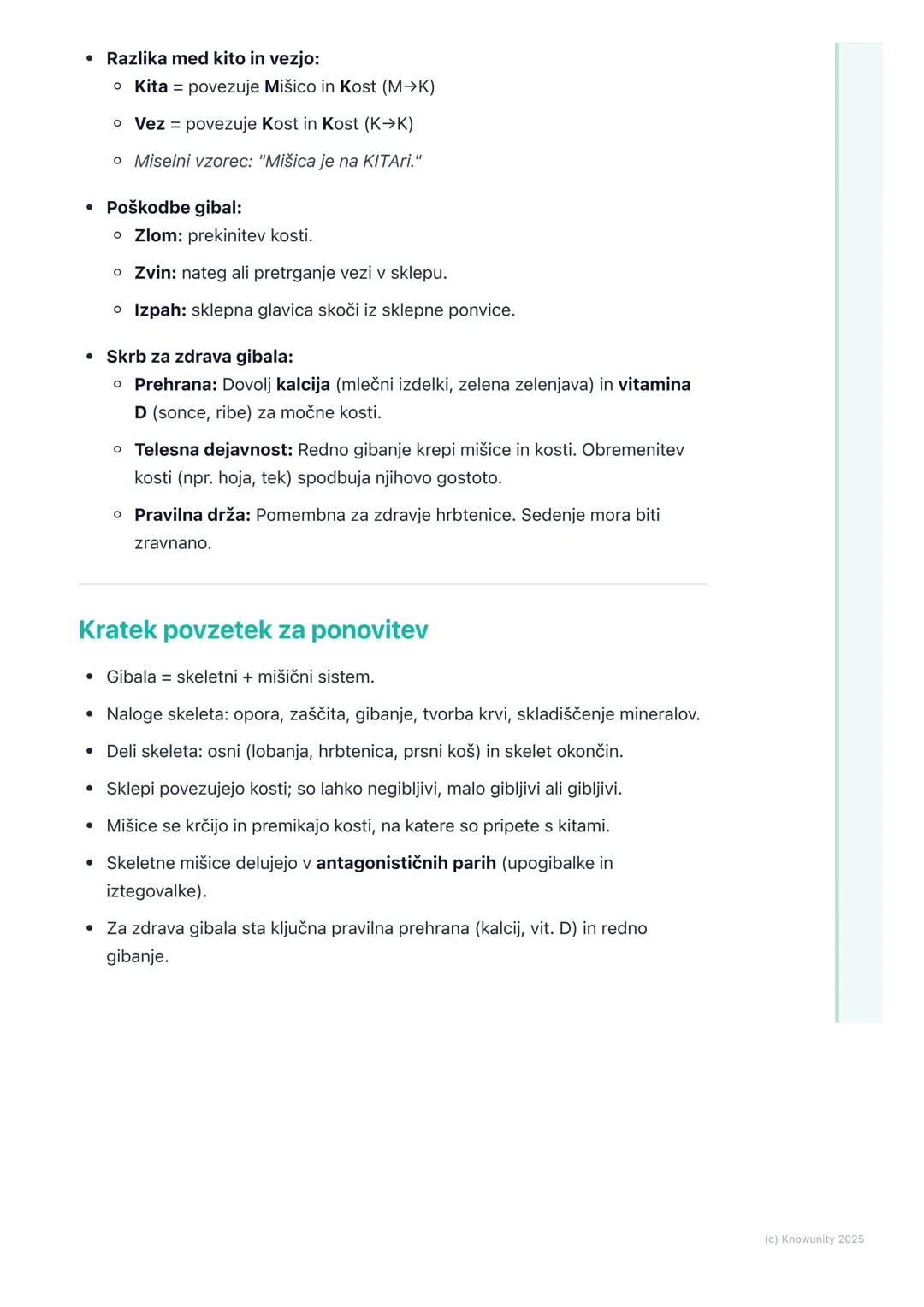 # Skeletni in mišični sistem

Uvod v gibala

Skeletni in mišični sistem skupaj tvorita gibala. Omogočata nam, da se
premikamo, stojimo pokon