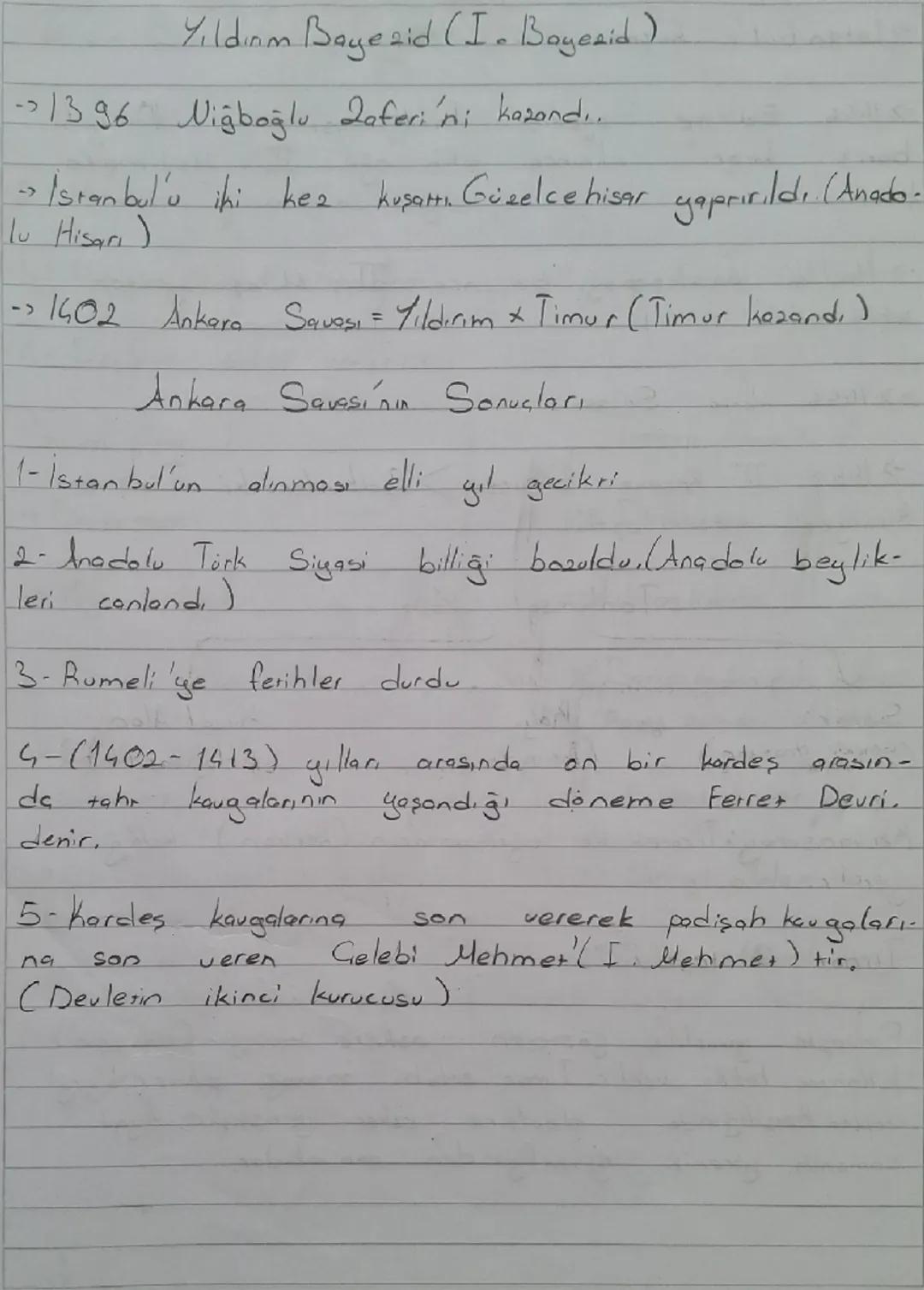 Osman Bey

1-1299 da Soğur ve Domaniç'te Osman Devleti'ni
Kurmuş.

2-1302 Koyunhisar Savaşı: Osmanlı ile Bizans
arası n da yapılan ilk savaş