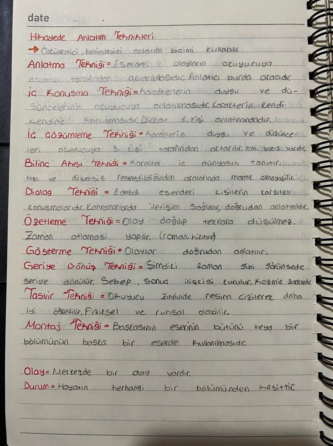 date
Hikayede Anlatım Teknikleri
Otleyici, betimleyici colation bigimi Kullanılır
Anlatma Tekniği = Eserdeki olayların Okuyucuya
anatic fora