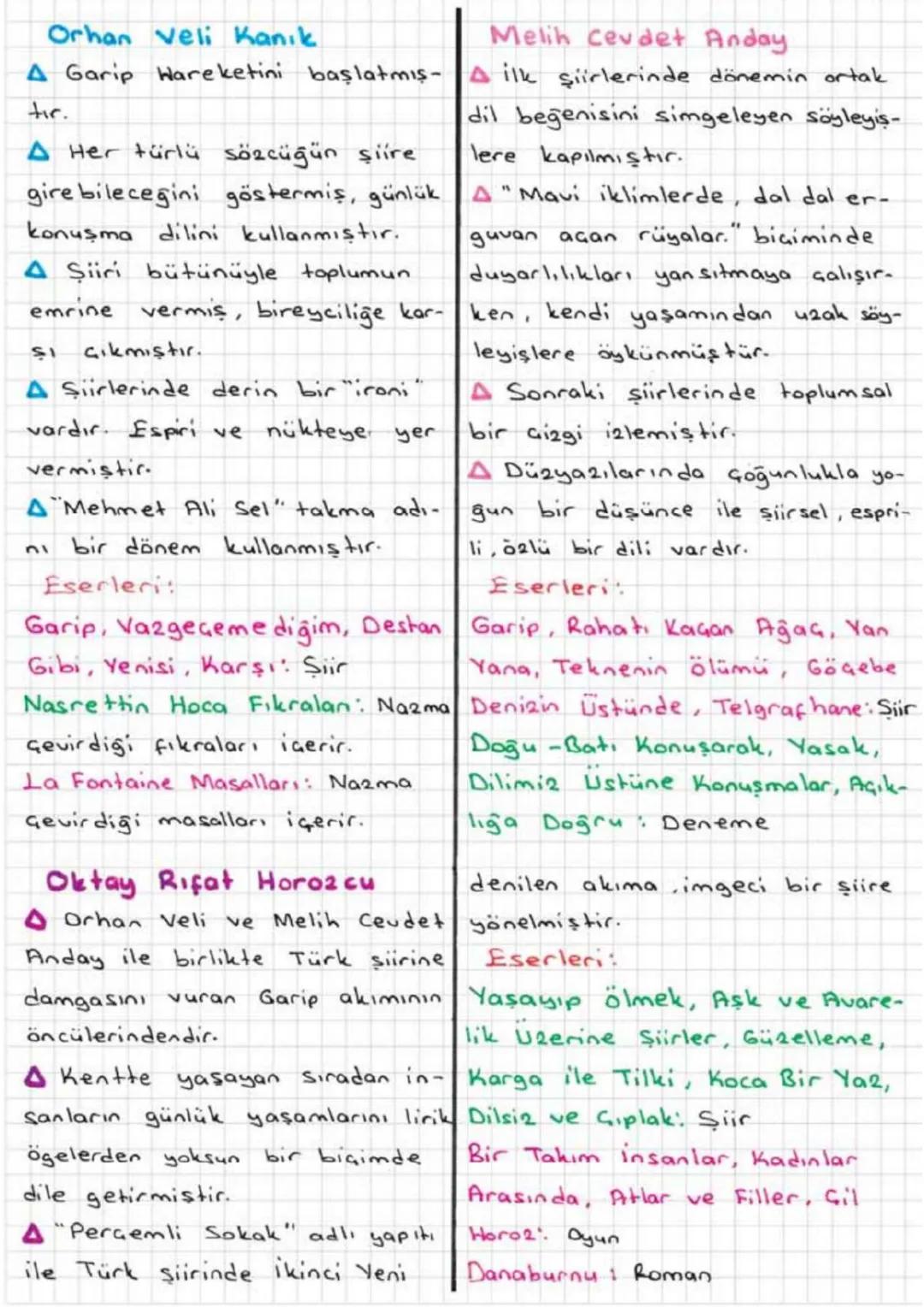 GARIP HAREKETİ (BİRİNCİ YENİ)
* 1940' ta
Orhan Veli Melih Cevdet
var olan
ve oktay Rifat üç-
lüsü; şiirde
aşırı duygusallığa, şairanelige, b