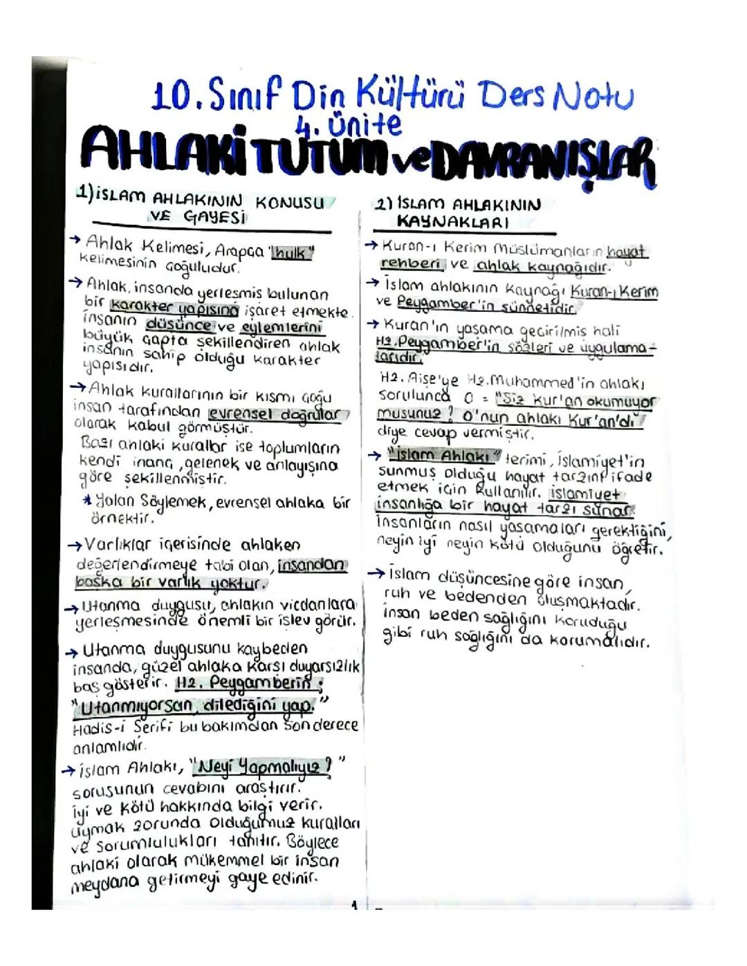 10.sınıf din kültürü 