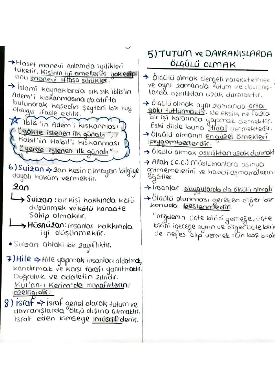 10. Sınıf Din Kültürü Ders Notu
4. Ünite
AHLAKI TUTUM DAVRANIŞLAR
1)ISLAM AHLAKININ KONUSU
VE GAYESİ
Ahlak Kelimesi, Arapça "hulk"
Kelimesin
