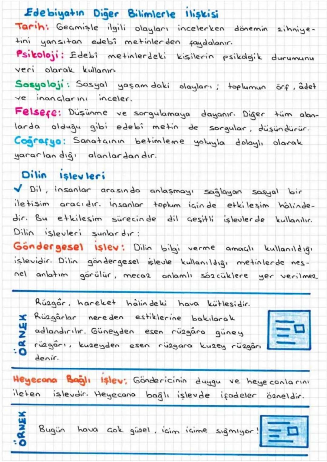 Edebiyatın Diğer Bilimlerle ilişkisi
Tarih: Geamisle ilgili olayları incelerken
tini yansıtan edebi metinlerden faydalanır.
dönemin zihniye-