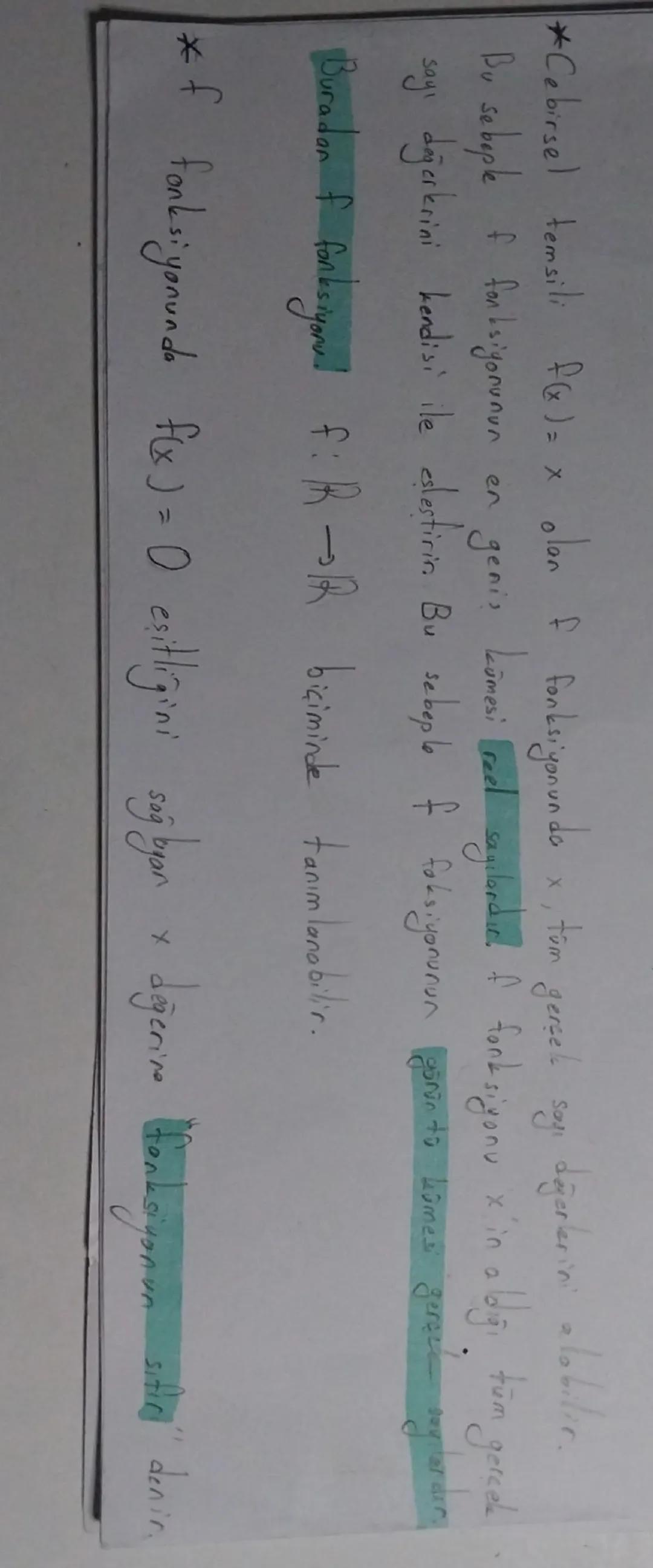 Fonksiyonlar

Fonksiyoni Gerçek yaşamda iki değişken arasında bulunan doğrusal ilişki doğrusal fonksiyonlar ile
elde edilebilir. Doğrusal fo