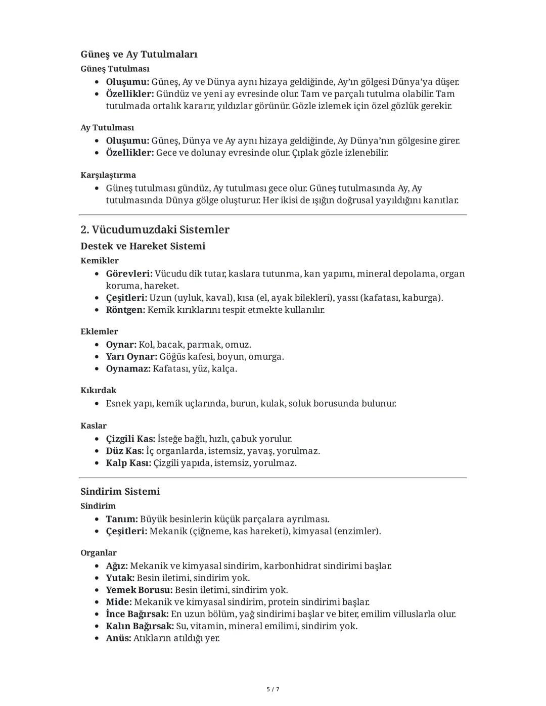 6. Sınıf Fen Bilimleri Ders Notları - Kapsamlı Özet
Bu özet, 6. sınıf fen bilimleri müfredatının temel konularını, ana kavramlarını ve öneml