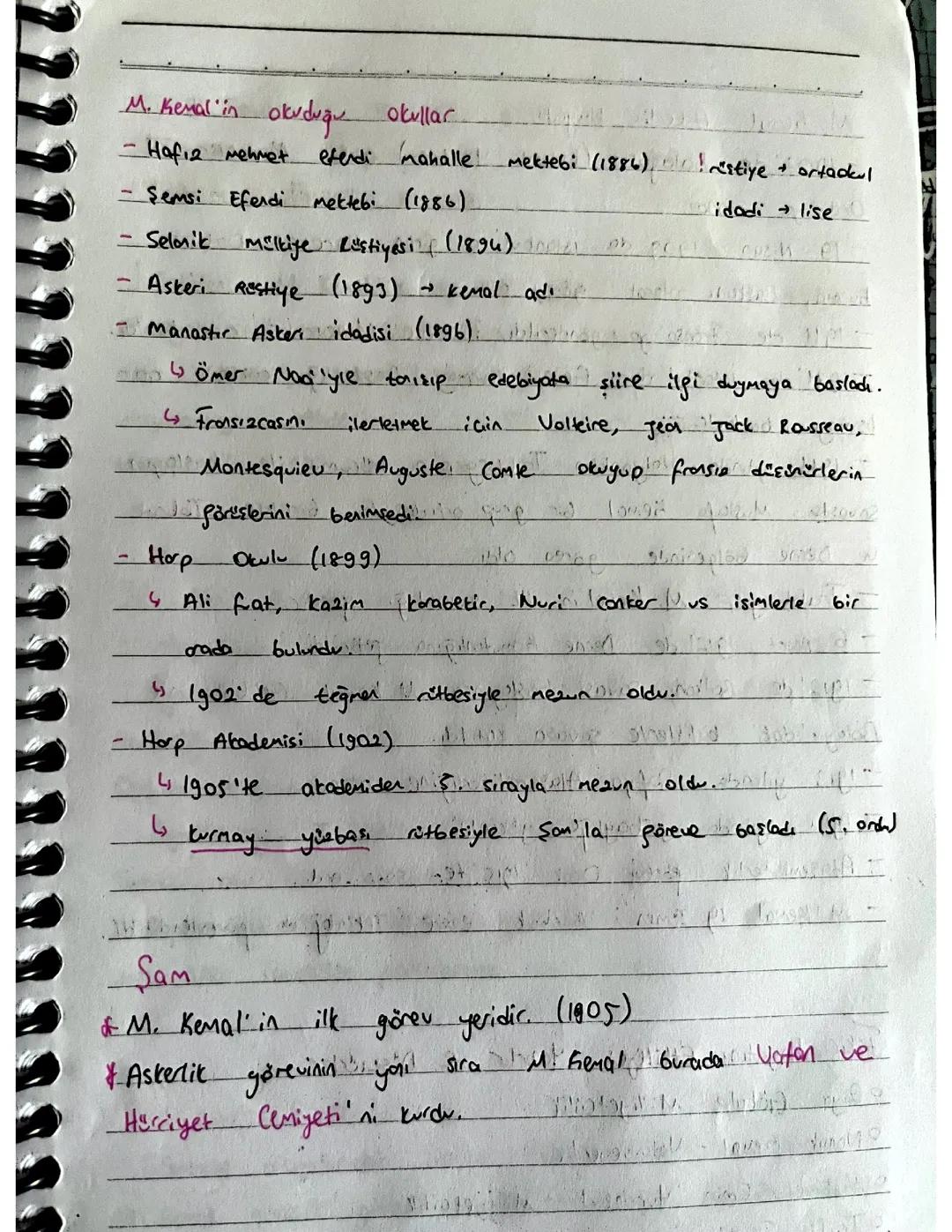 Mustafa Kemal'in erken hayatı