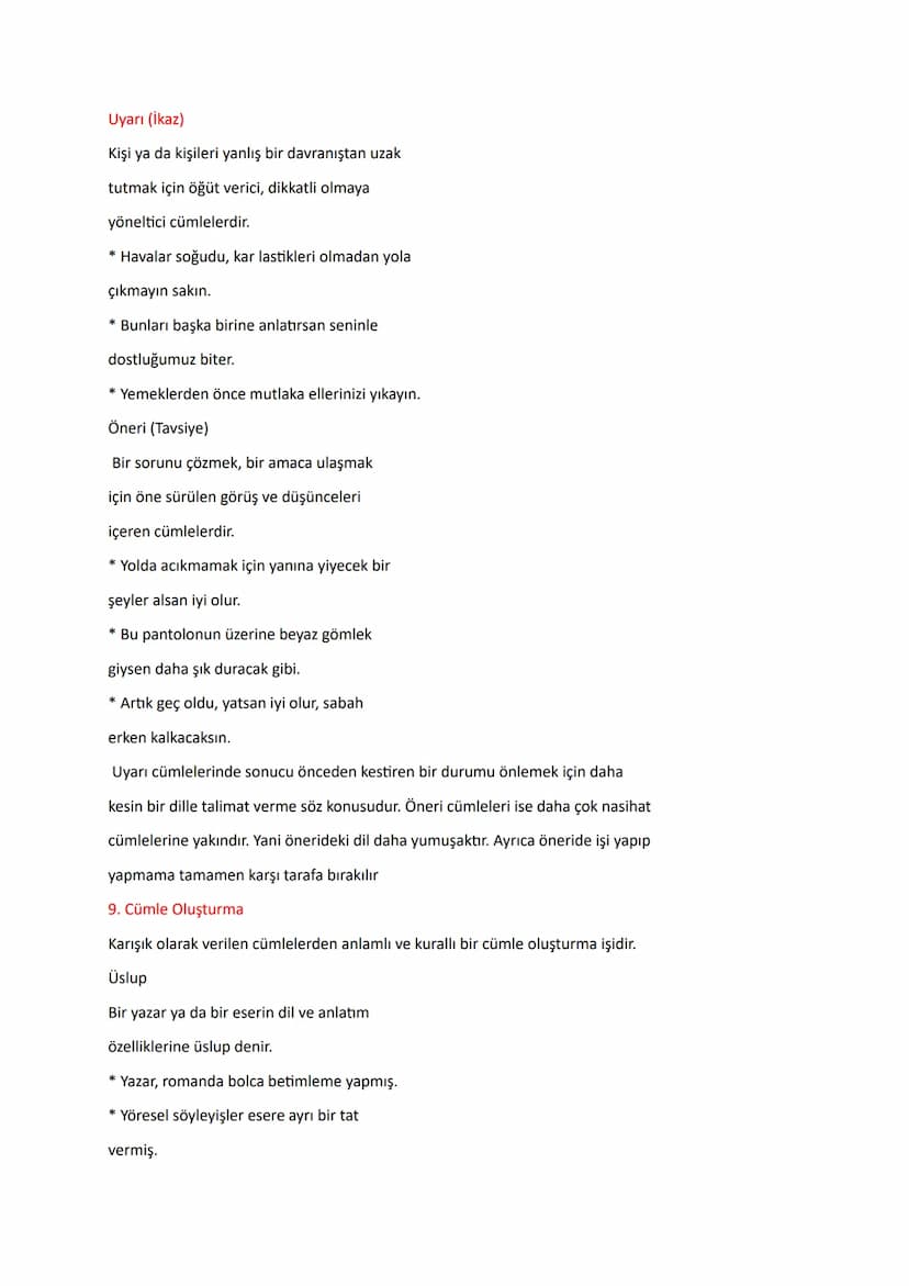 1. Sebep (Neden)- Sonuç Cümleleri
CÜMLEDE ANLAM
Bir eylemin veya durumun gerçekleşmesinin "nedenini" ve bu nedene bağlı
olarak ortaya çıkan 