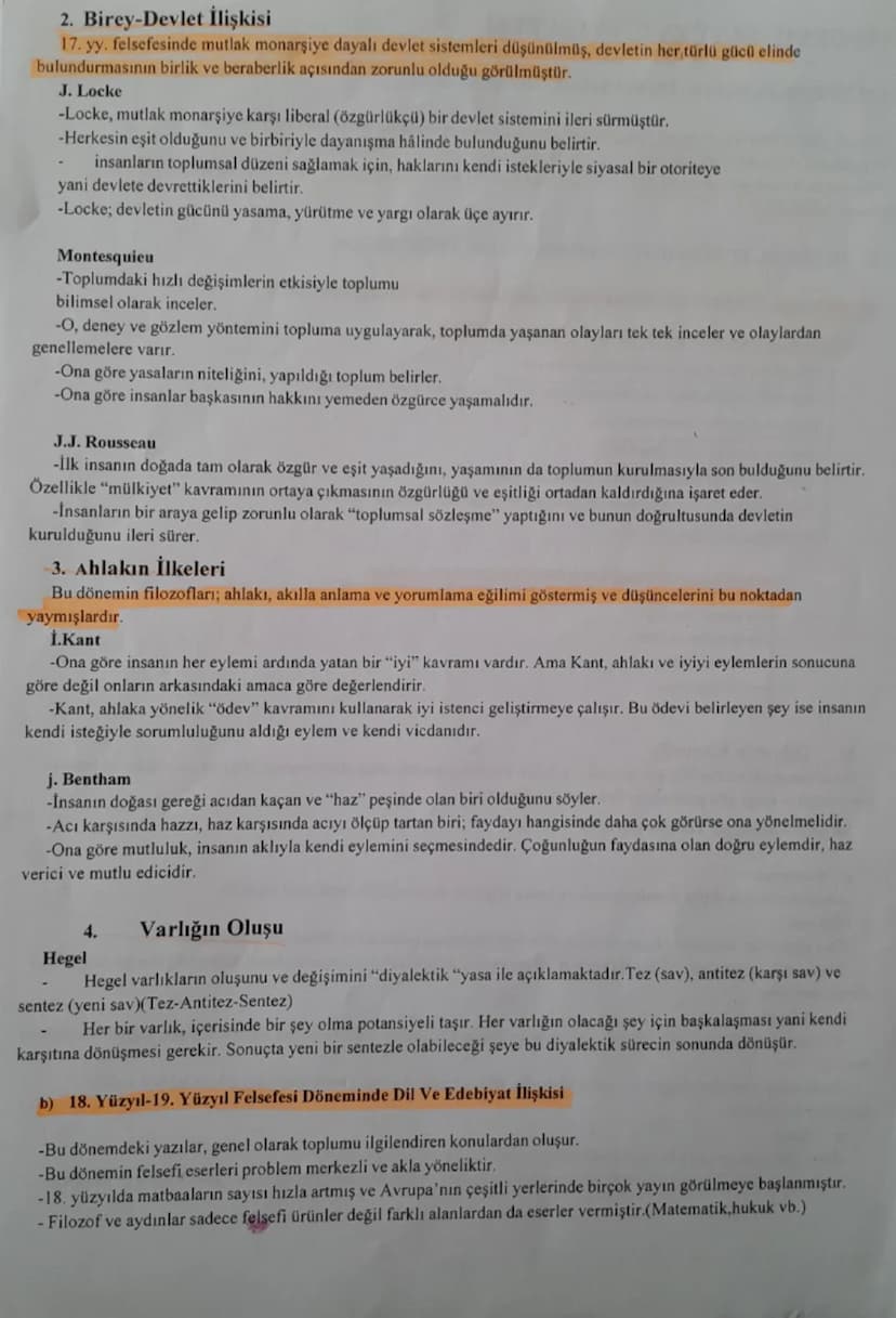 18YÜZYIL-19. YÜZYIL FELSEFESİ
1.18. YÜZYIL-19. YÜZYIL FELSEFESİNİN ORTAYA ÇIKIŞI
*18-19. yüzyıl felsefesi, bireysel ve toplumsal olarak Batı