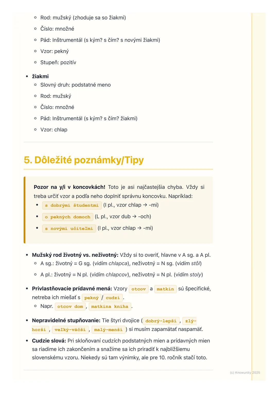 # Podstatné mená a prídavné
mená (prehĺbenie)

1. Prehľad a úvod

Takže, znova sa vraciame k podstatným a prídavným menám. Viem, že sme sa
o