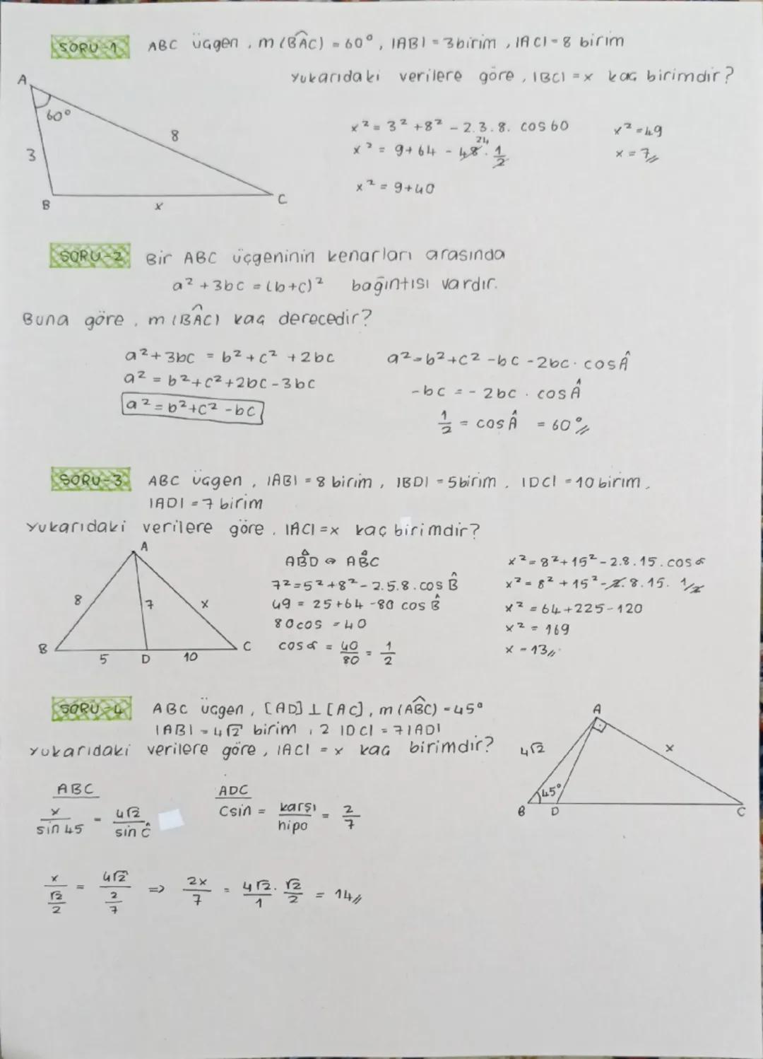 --- OCR Start ---
TRIGONOMETRİ - 1
■ YÖNLÜ AÇILAR
A
bitim kenarı
Ja
Başlangıç kenarı B
BOA nın yönü pozitif
m(B\hat{OA})=a
başlangıç kenarı
