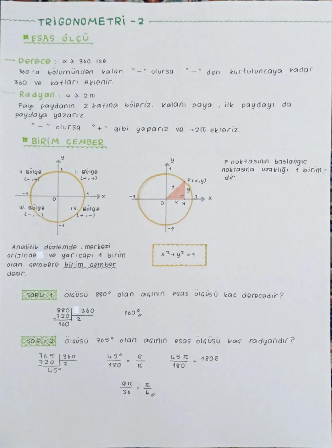 --- OCR Start ---
TRIGONOMETRİ - 1
■ YÖNLÜ AÇILAR
A
bitim kenarı
Ja
Başlangıç kenarı B
BOA nın yönü pozitif
m(B\hat{OA})=a
başlangıç kenarı
