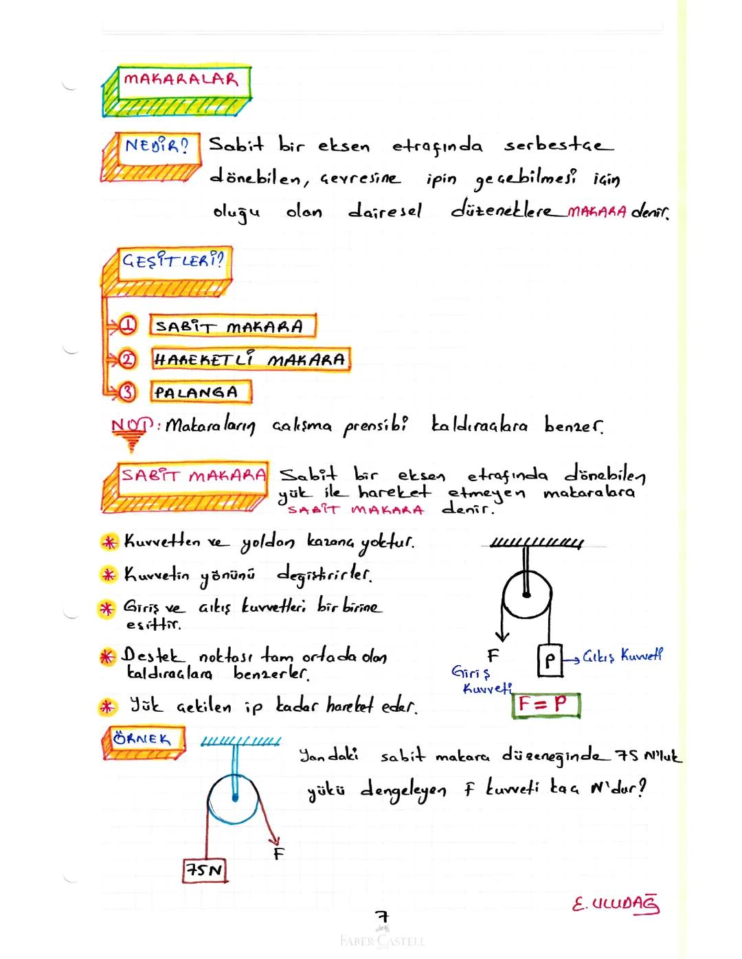 8. SINIF BASİT MAKİNELER-MAKARALAR