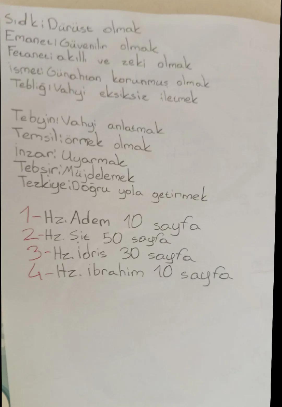 6. Sınıf 1. Dönem 1. Yazılı önemli ders notları