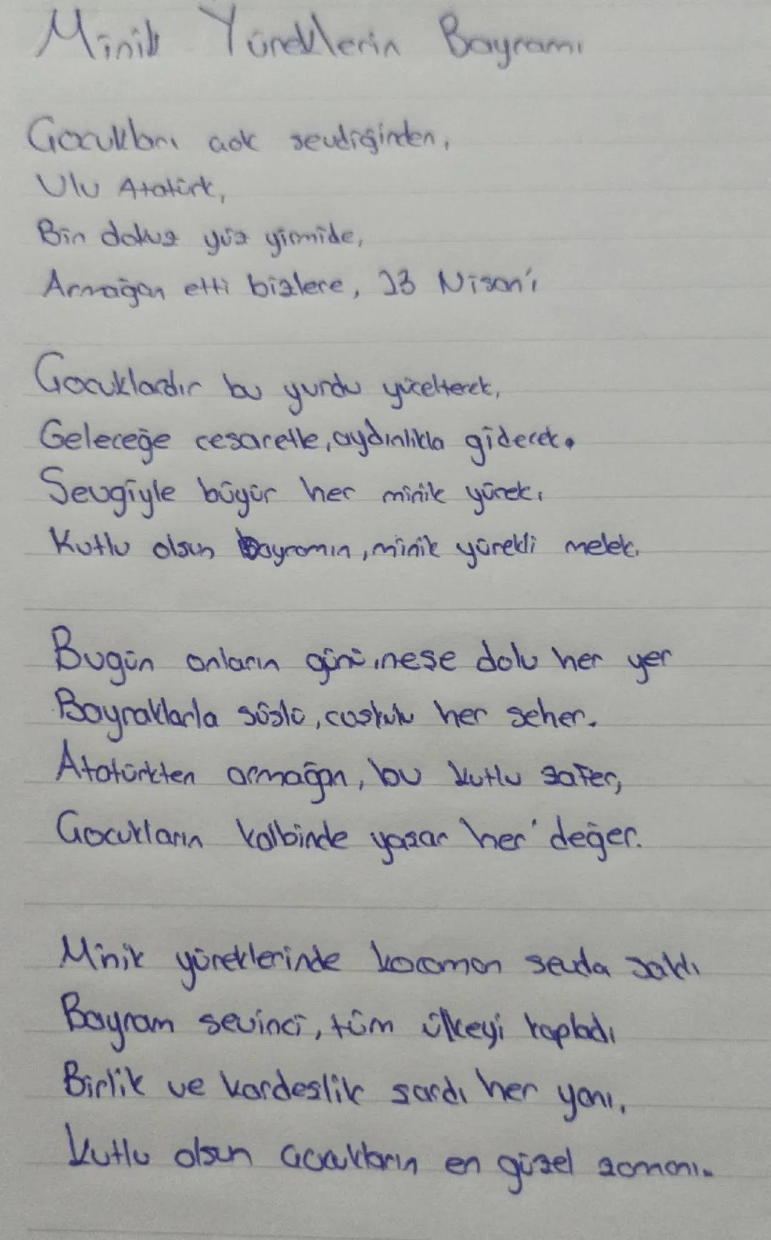 23 Nisan İle İlgili En Güzel Şiirler