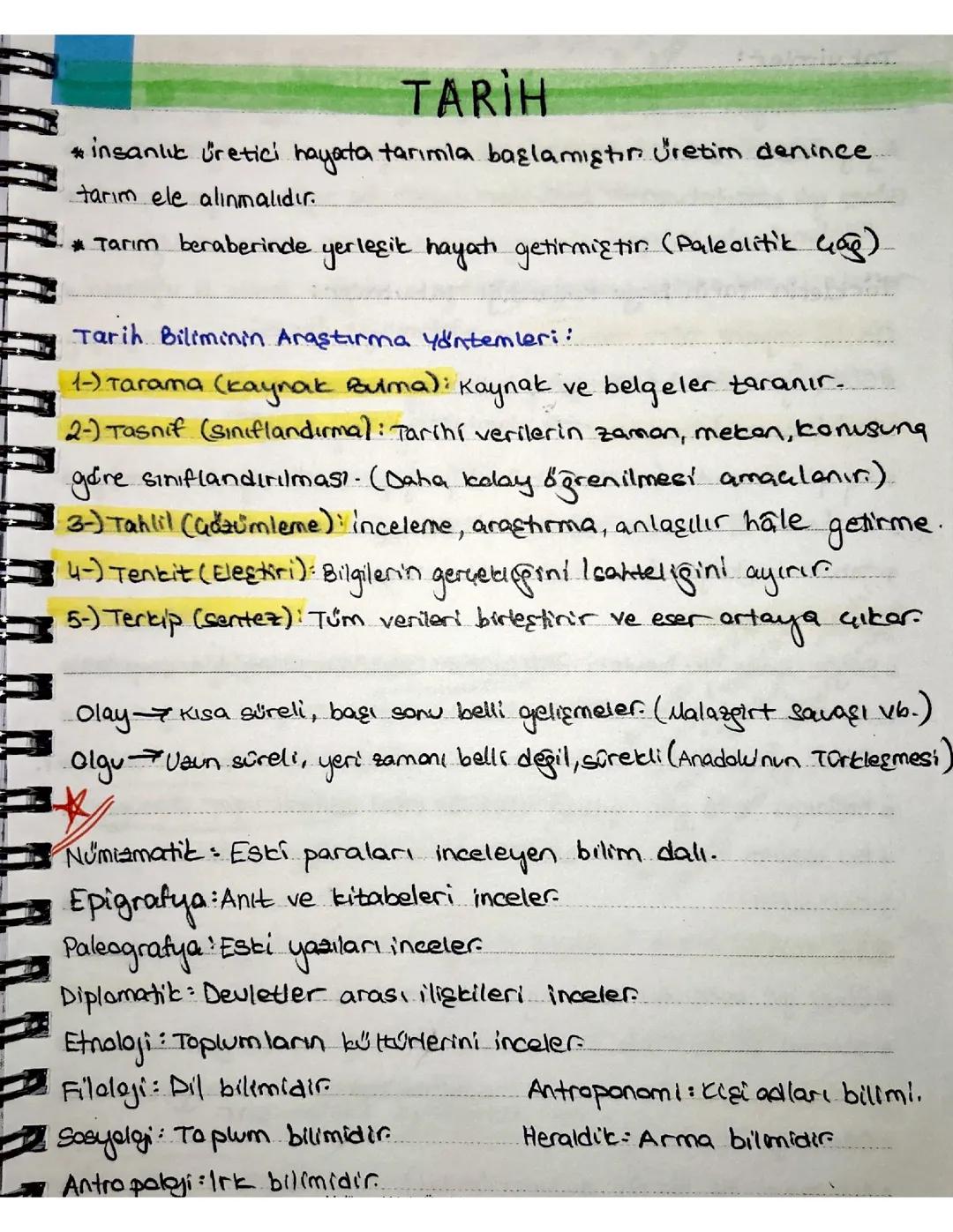 TYT TARİH TARİH BİLİMİ